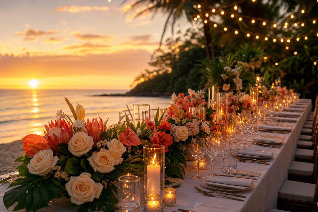 Beachfront gathering at sunset on Costa Rica's Gold Coast